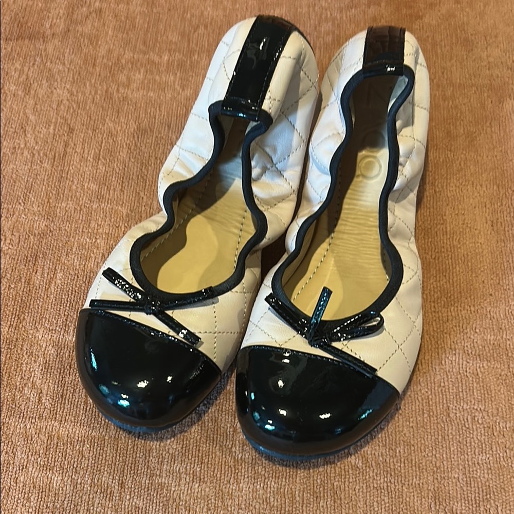 Pink and White Women's Barefoot Ballet Flats